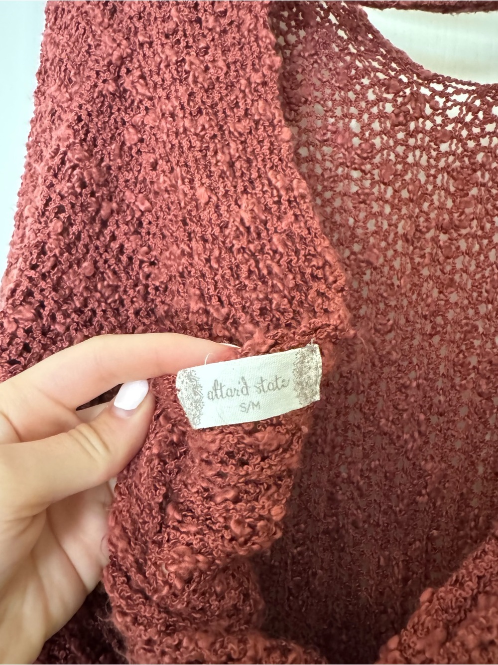 Altar'd State Open-Knit backless Sweater - Rust - Picture 4 of 4